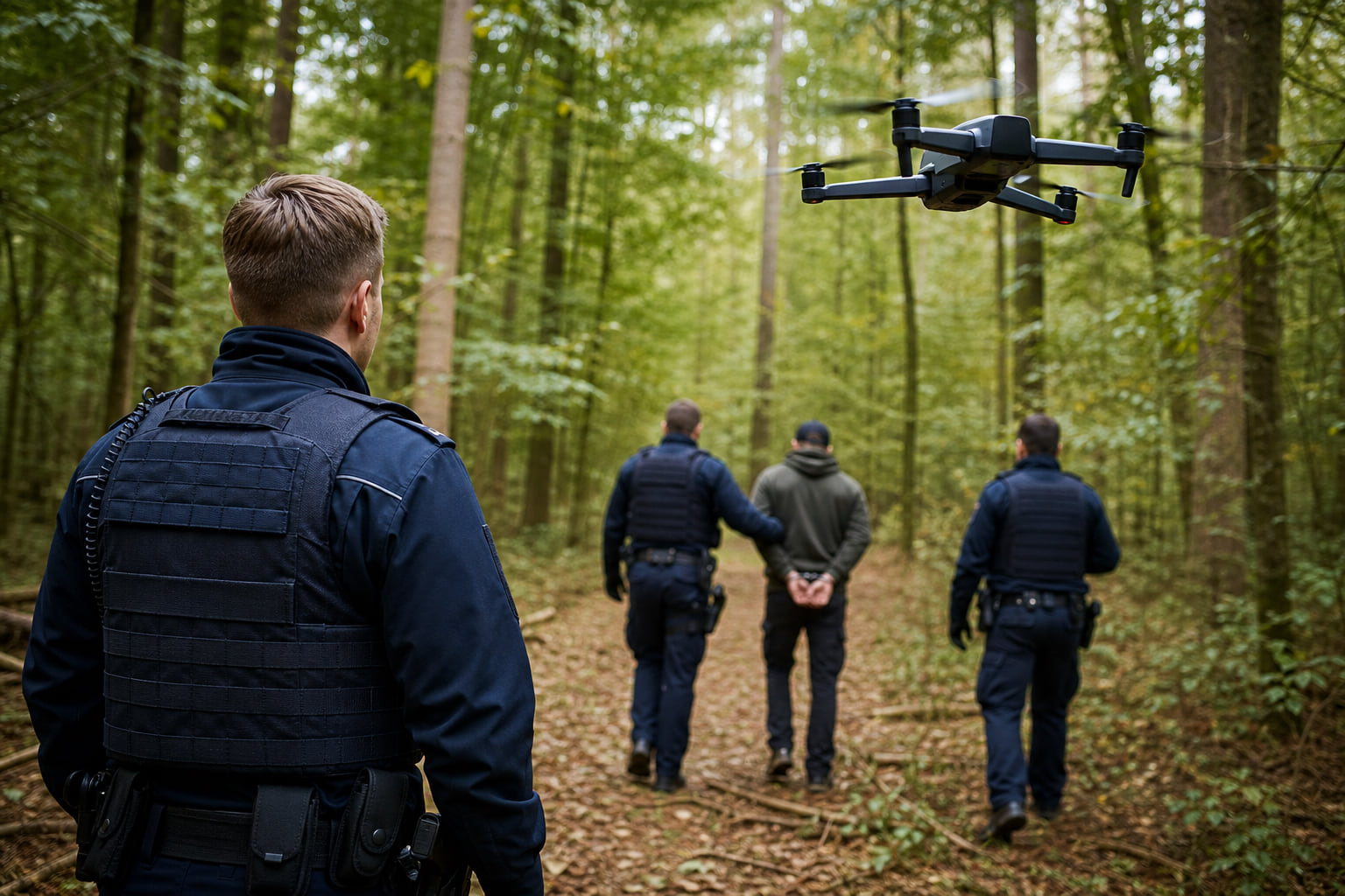 Wörth am Rhein: Mann im Wald festgenommen – Drohne führte Polizei zum Verdächtigen